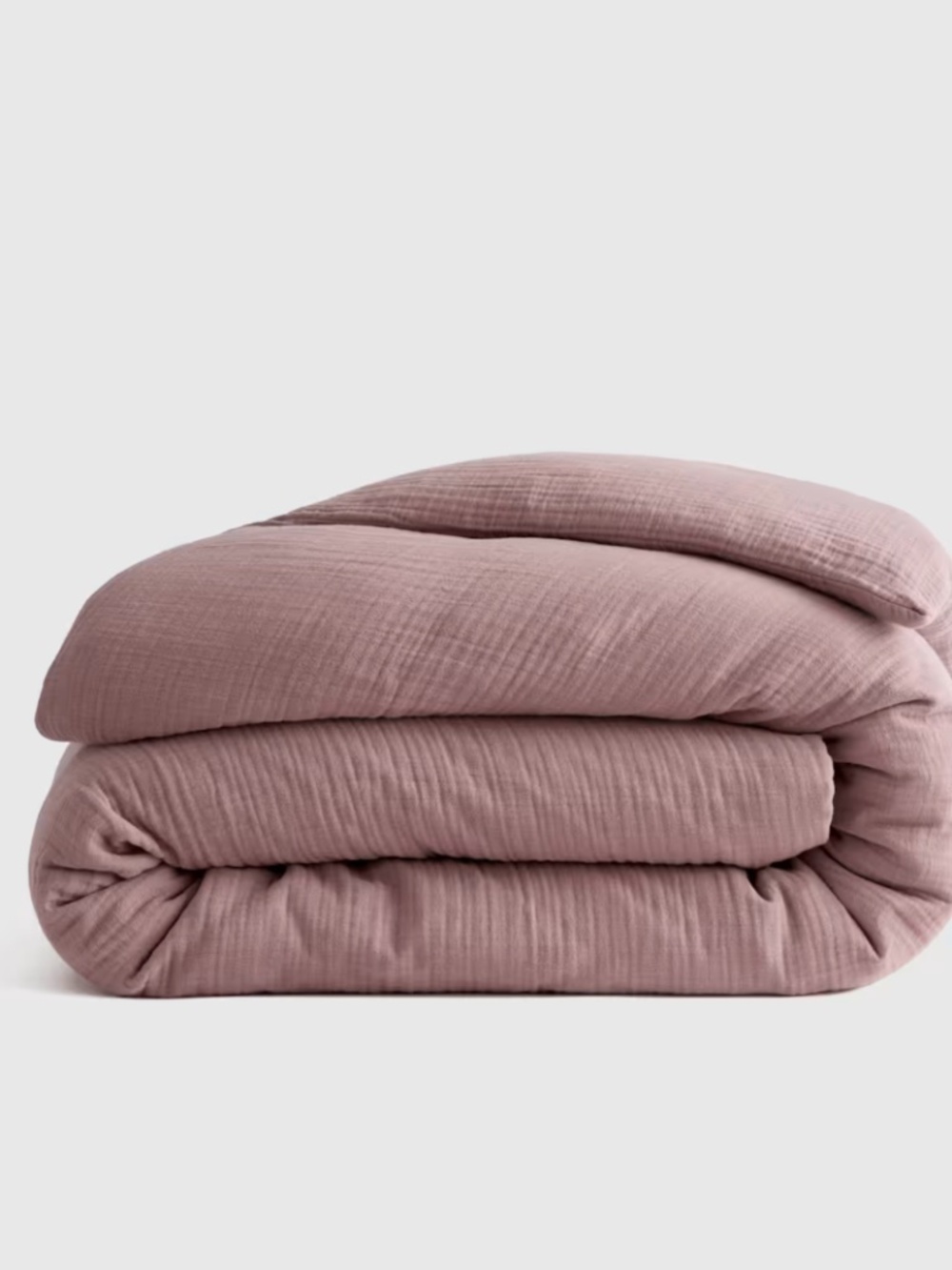 Organic Cotton Gauze Duvet Cover Fig Mauve King